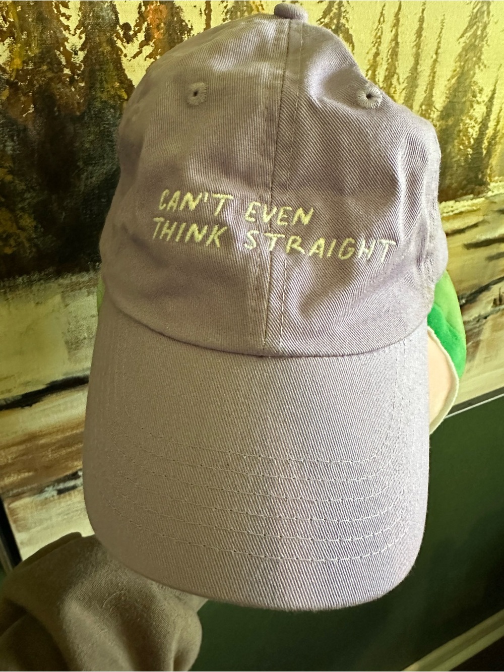 Embroidered 'Can't Even Think Straight' Lavender Baseball Cap